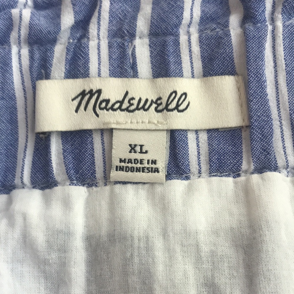 New: Madewell Paperbag Button Front Midi Skirt with Pockets - Picture 9 of 14